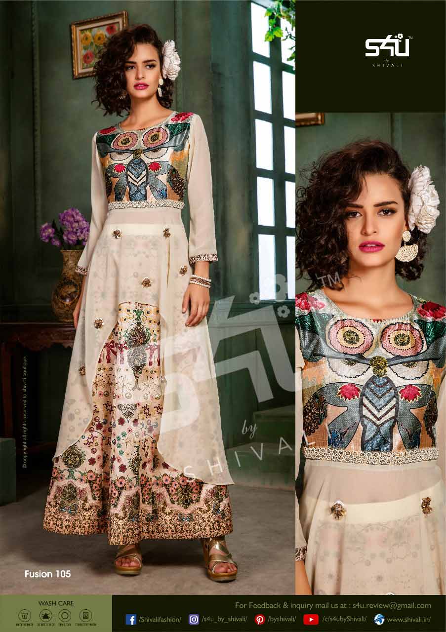 S4u By Shivali Fusion 2019 Fancy Kurti With Skirt And Plazzo S4u By Shivali Fusion 2019 Fancy Kurti With Skirt And Plazzo